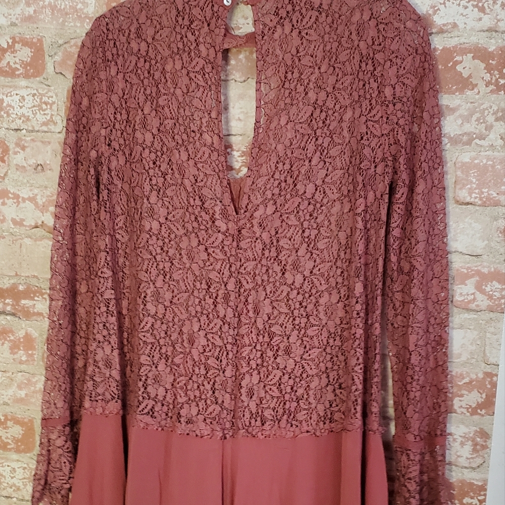Free People Tell Tale Cutout Lace Tunic Dress (Size S) - Picture 9 of 9